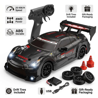 1.24 Scale High-Speed 4WD RC Drift Car 20KMH