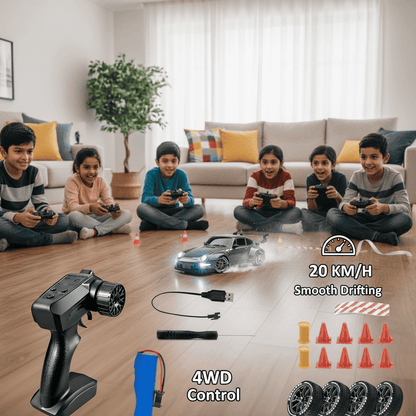 1.24 Scale High-Speed Porsche 4WD RC Drift Car 20KMH