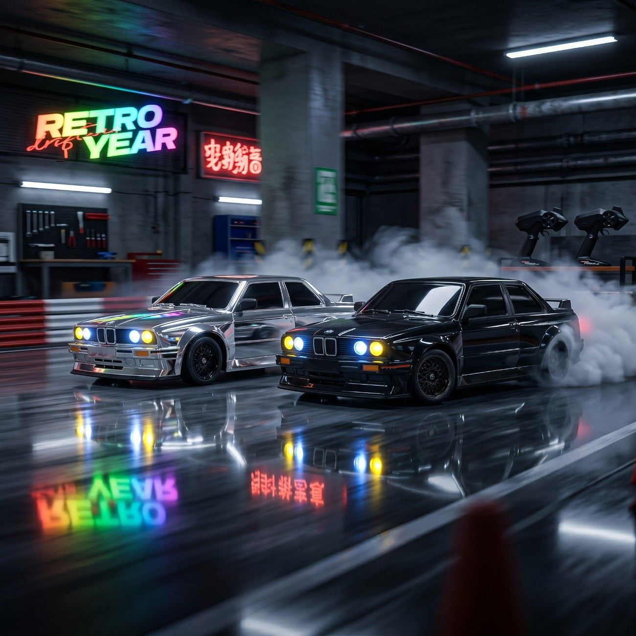 High Speed 50KM/H 1:16 4WD RC Drift Car with Gyro & LED Lights