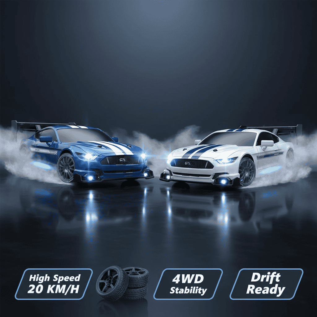 1.24 Scale High-Speed 4WD RC Drift Car 20KMH