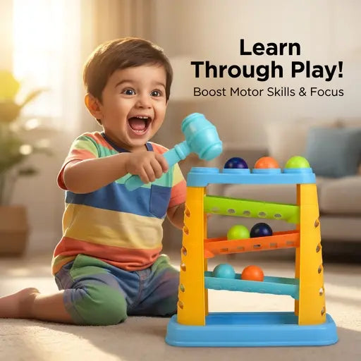 Knock Ball Hammer Toy | Hand-Eye Coordination Activity Toy