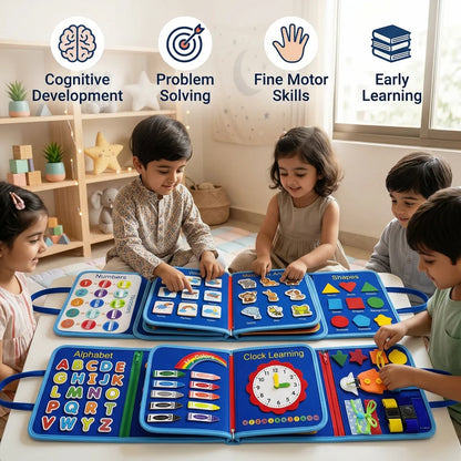 Montessori Busy Book – Interactive Learning Activity Book for Toddlers