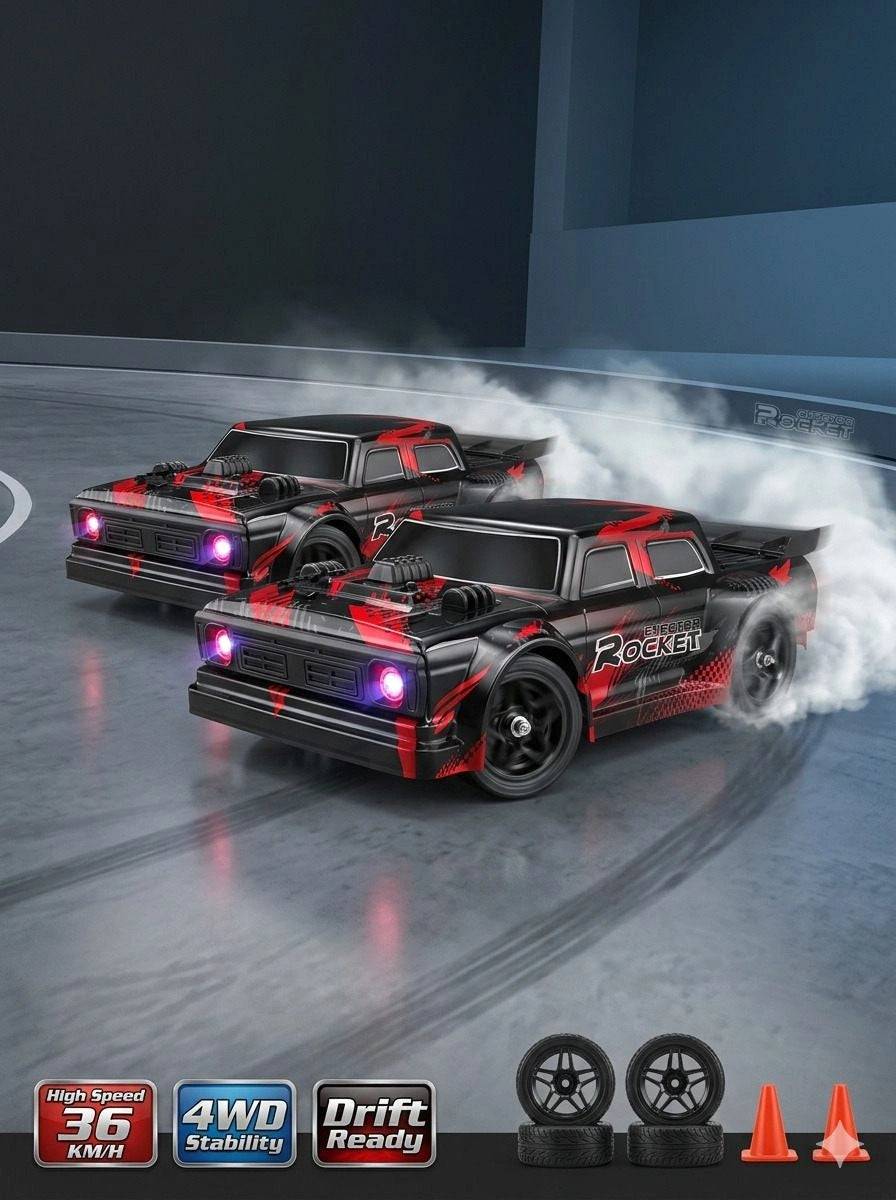 Ejector Rocket 1:16 Scale RC Drift Car – 36KMH High-Speed 4WD Remote Control Racing Car (RTR)