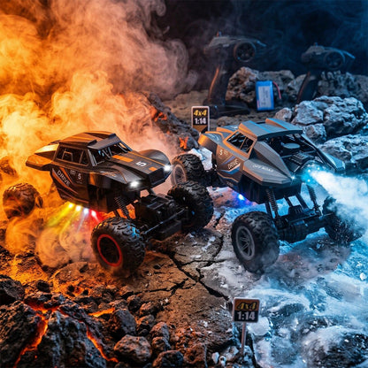 2.4GHz RC 4x4 Off-Road Climbing Spray Truck – Remote Control Monster Truck with Lights & Sound