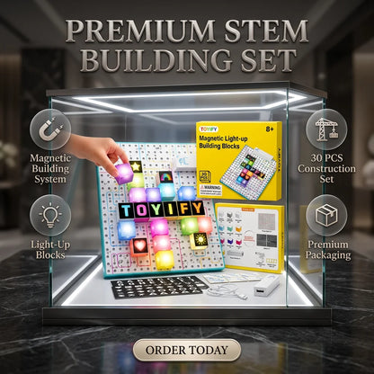 30Pcs Touch Light-Up Magnetic Building Blocks