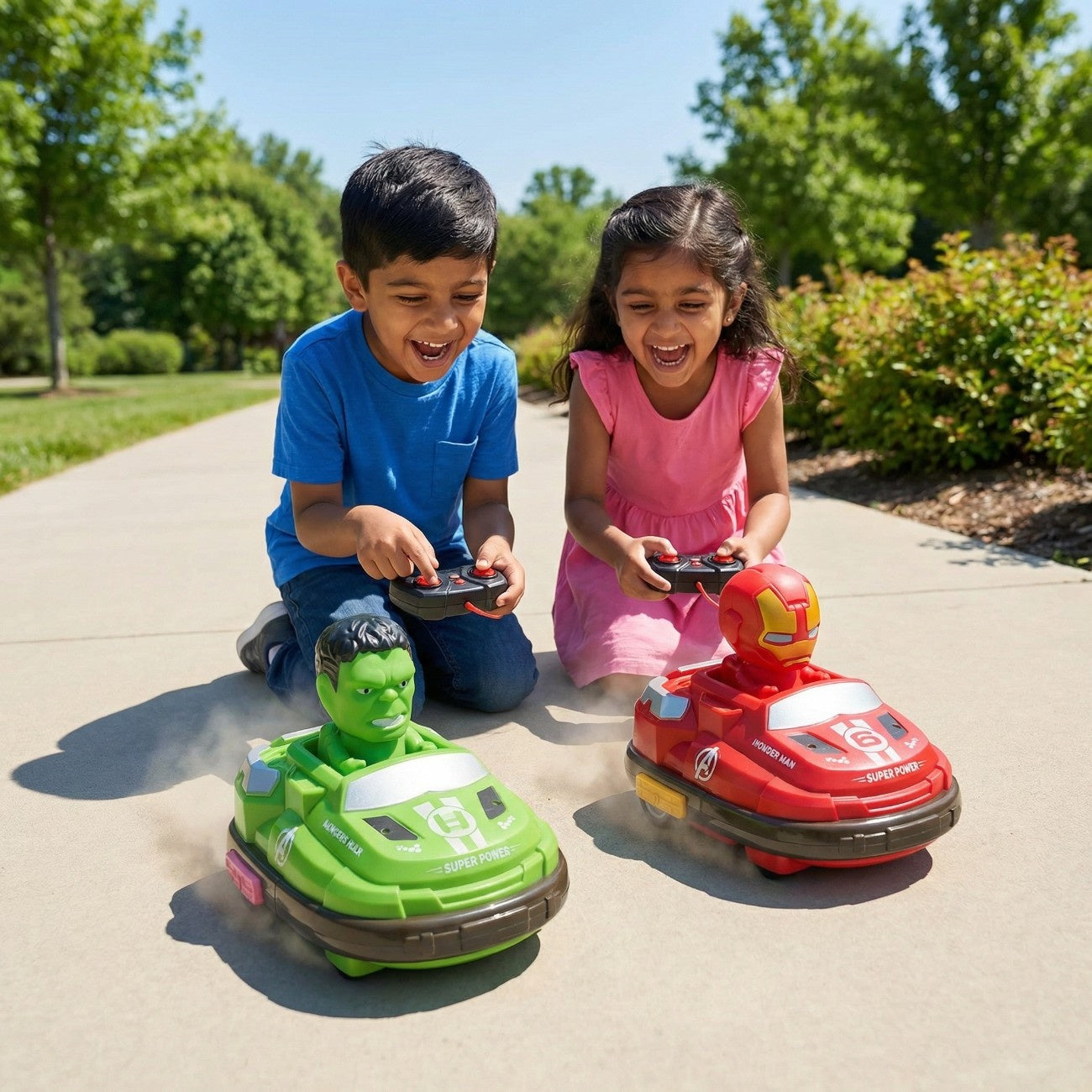 Avengers Superhero RC Bumper Car for Kids (Set of 2)
