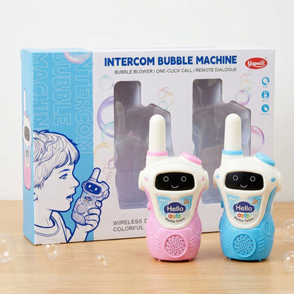 Kids Walkie Talkie Intercom – Two Way Radio with Bubble Machine