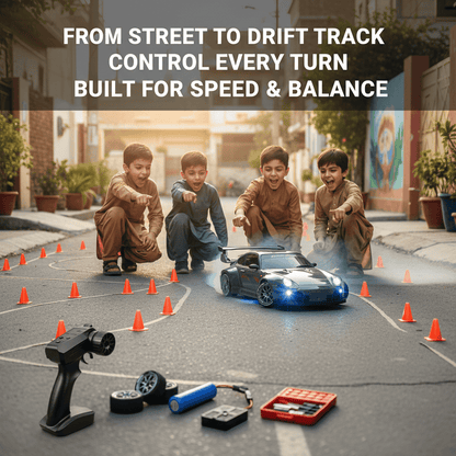 1.24 Scale High-Speed Porsche 4WD RC Drift Car 20KMH