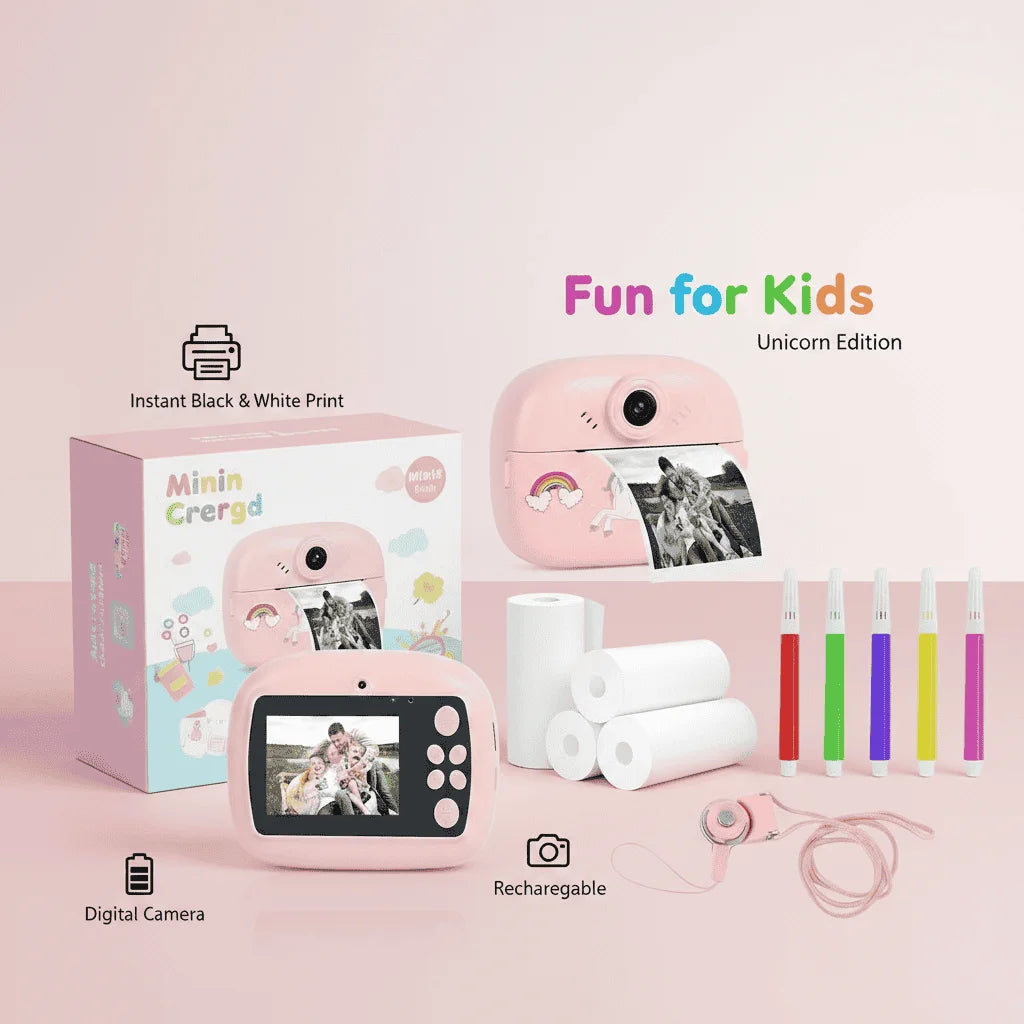 Instant Digital Print Camera For Kids