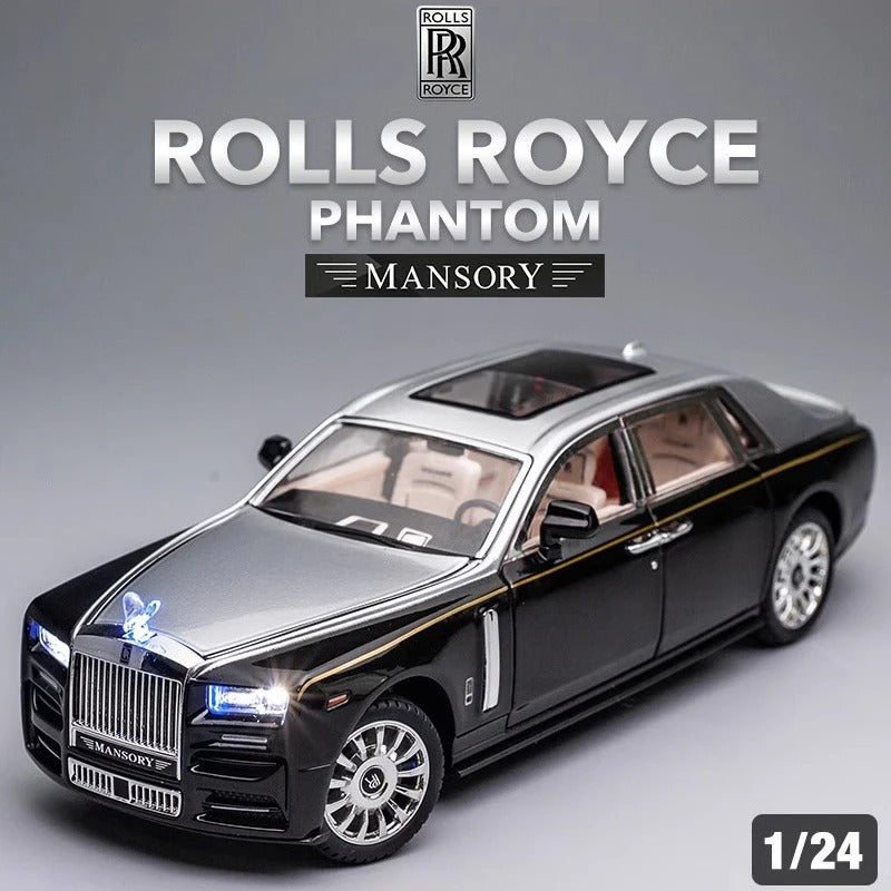 1:24 Rolls-Royce Phantom Diecast Car – Luxury Alloy Miniature Model for Display & Play