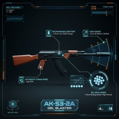 AK-47 Electric Gel Blaster Gun – High-Power Automatic Orbeez Shooter Rifle for Extreme Outdoor Action