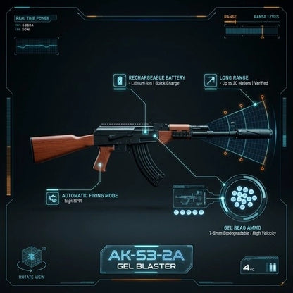 AK-47 Electric Gel Blaster Gun – High-Power Automatic Orbeez Shooter Rifle for Extreme Outdoor Action