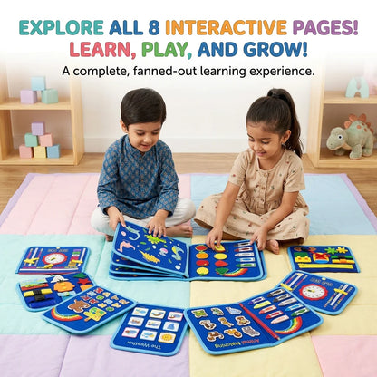 Montessori Busy Book – Interactive Learning Activity Book for Toddlers