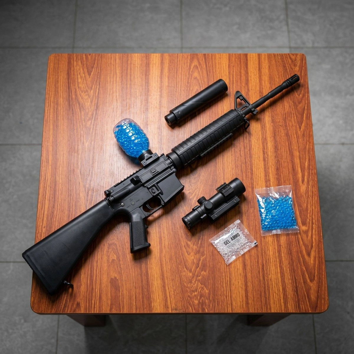 Air Gun 1920 Sniper M16 Replica Automatic Orbeez Gel Blaster with Light Effects