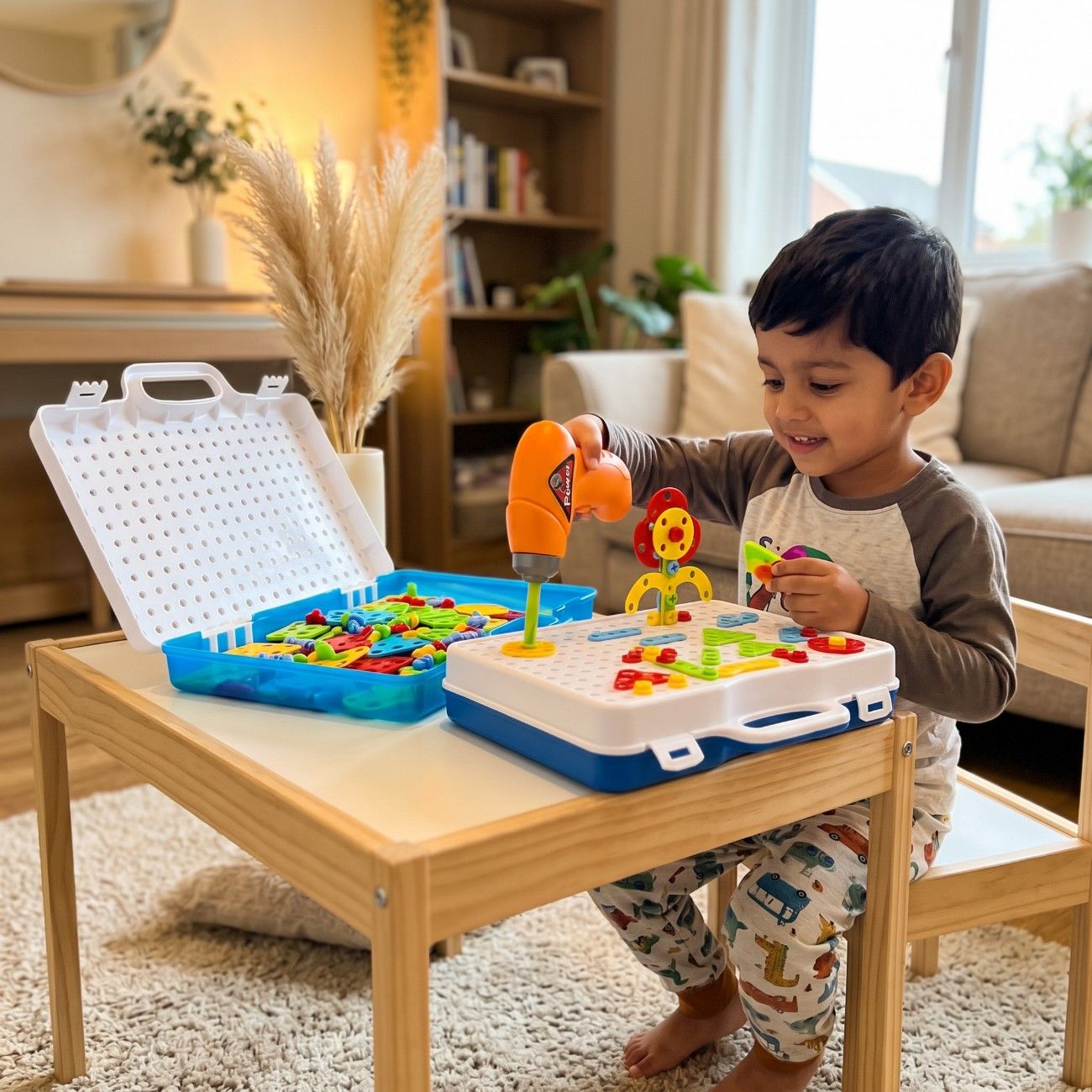 Creative Tool Set Puzzle Toy – DIY Building & Screw Tool STEM Educational Set for Kids