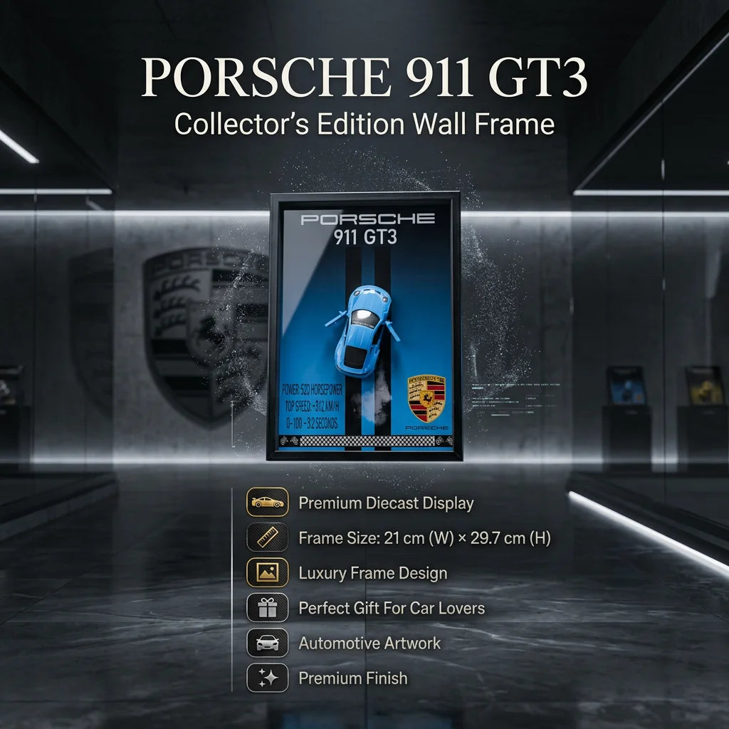 1:32 Diecast Porsche 911 3D Frame Model Car