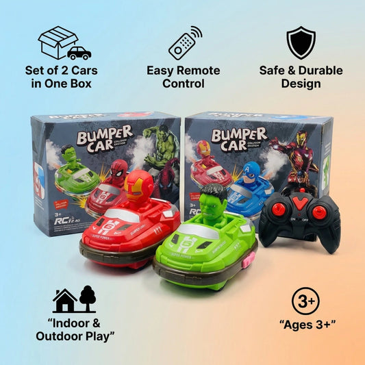 Avengers Superhero RC Bumper Car for Kids (Set of 2)