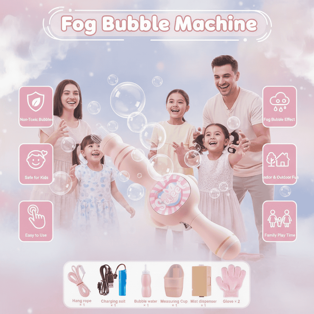 Fog Bubble Machine for Kids