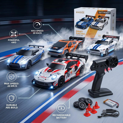 1.24 Scale High-Speed 4WD RC Drift Car 20KMH
