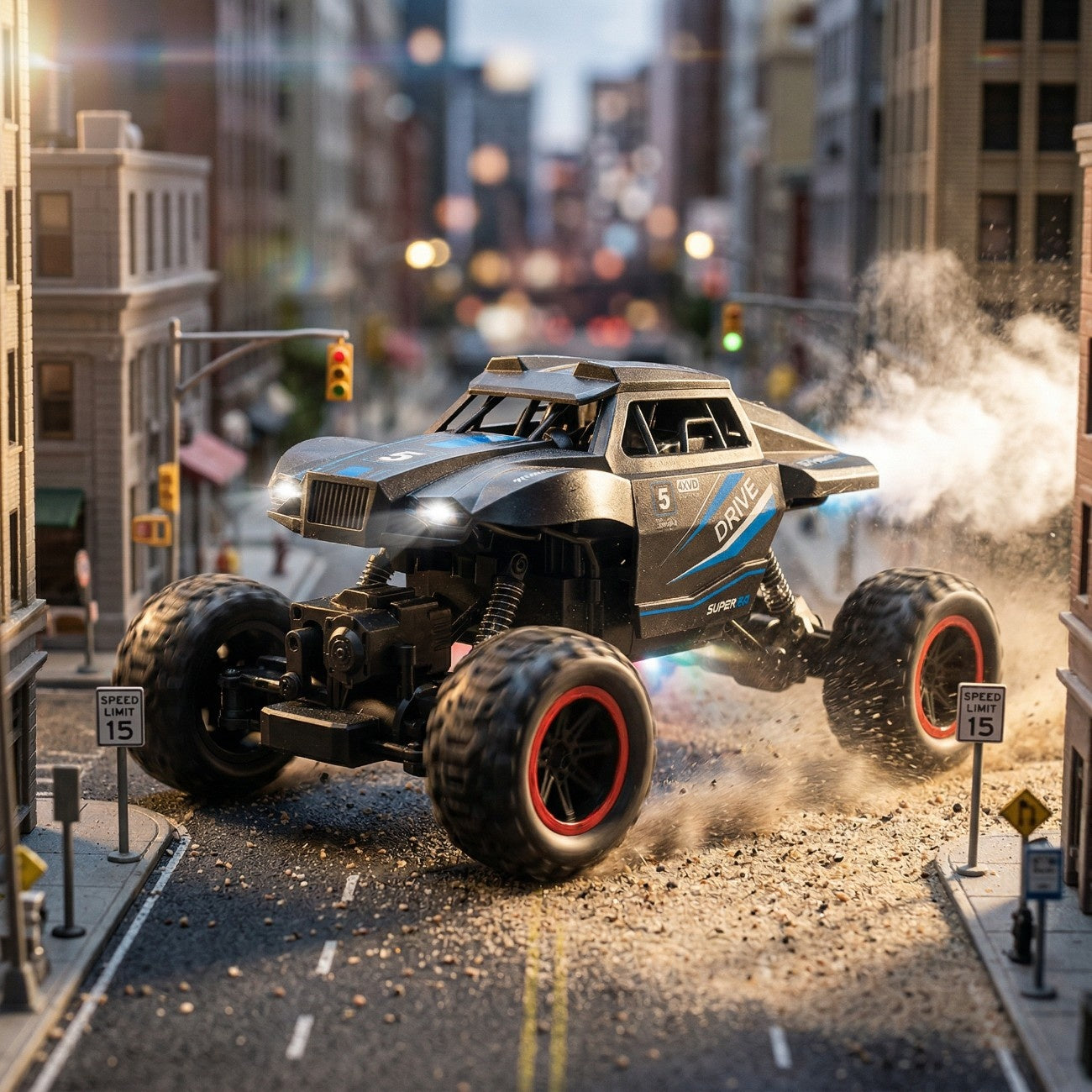 2.4GHz RC 4x4 Off-Road Climbing Spray Truck – Remote Control Monster Truck with Lights & Sound