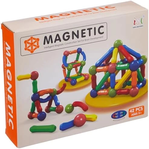 DIY Magnetic Building Sticks & Balls Set – 42PCS Educational Magnet Construction Toy for Kids