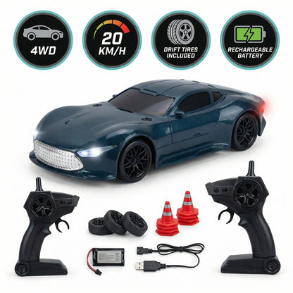 1:24 Scale RC Drift Car – 20KMH High-Speed 4WD Remote Control Racing Car