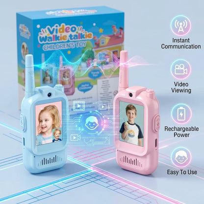 2Pcs Rechargeable Kids Video Walkie Talkie
