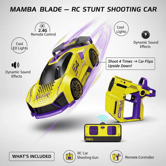Toy Infrared Laser Gun & Remote Control Car | Car Shooting Game