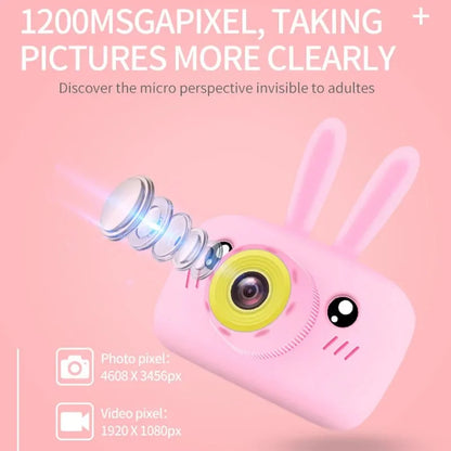 Cute Rabbit-Shaped Digital Camera for Toddlers with 2-Inch LCD Display