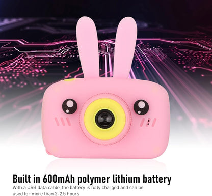 Cute Rabbit-Shaped Digital Camera for Toddlers with 2-Inch LCD Display