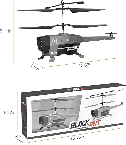 Remote Control Helicopter with Obstacle Avoidance & Auto Hover – Smart Flying Toy for Teens & Adults