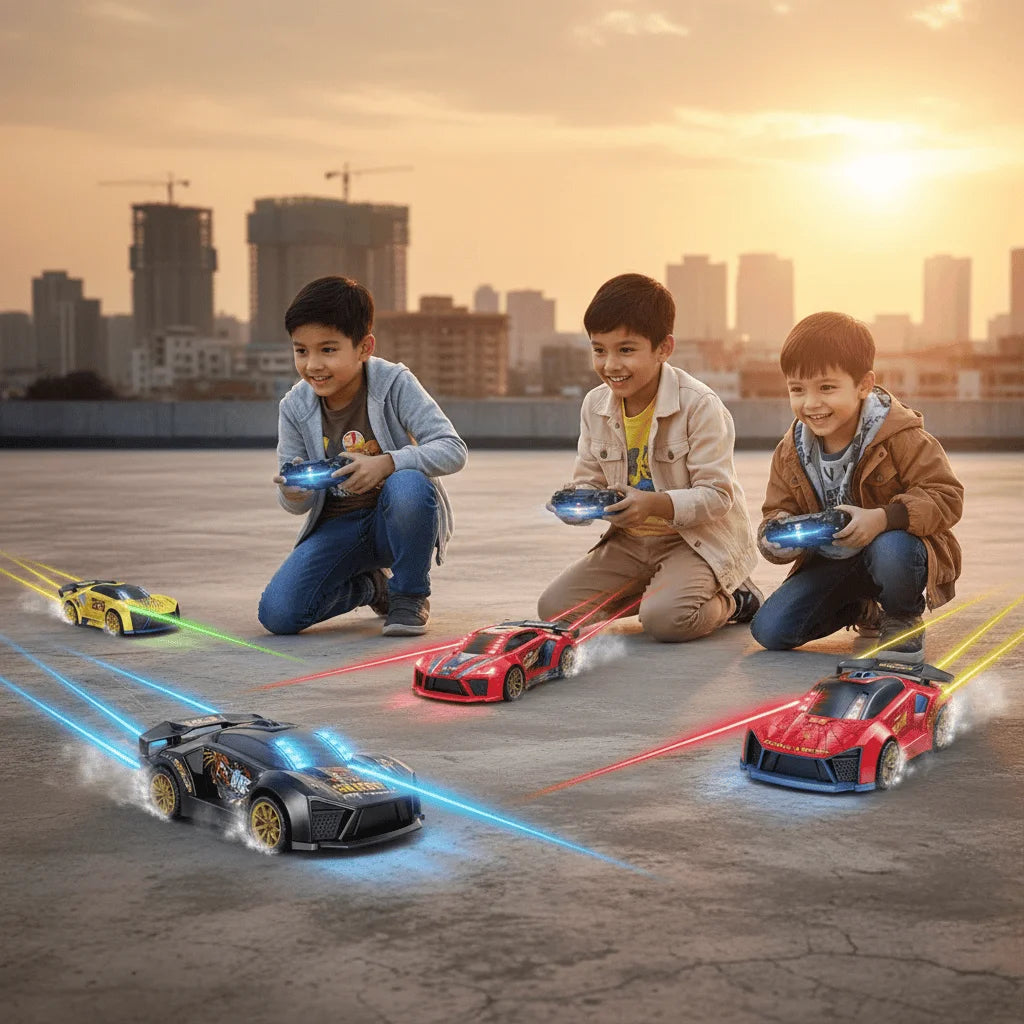 Toy Infrared Laser Gun & Remote Control Car | Car Shooting Game