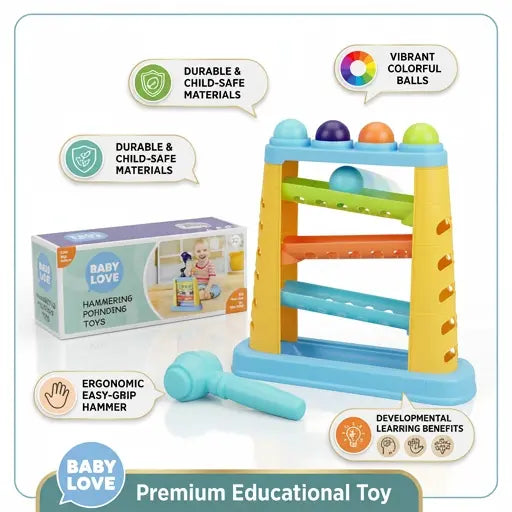 Knock Ball Hammer Toy | Hand-Eye Coordination Activity Toy