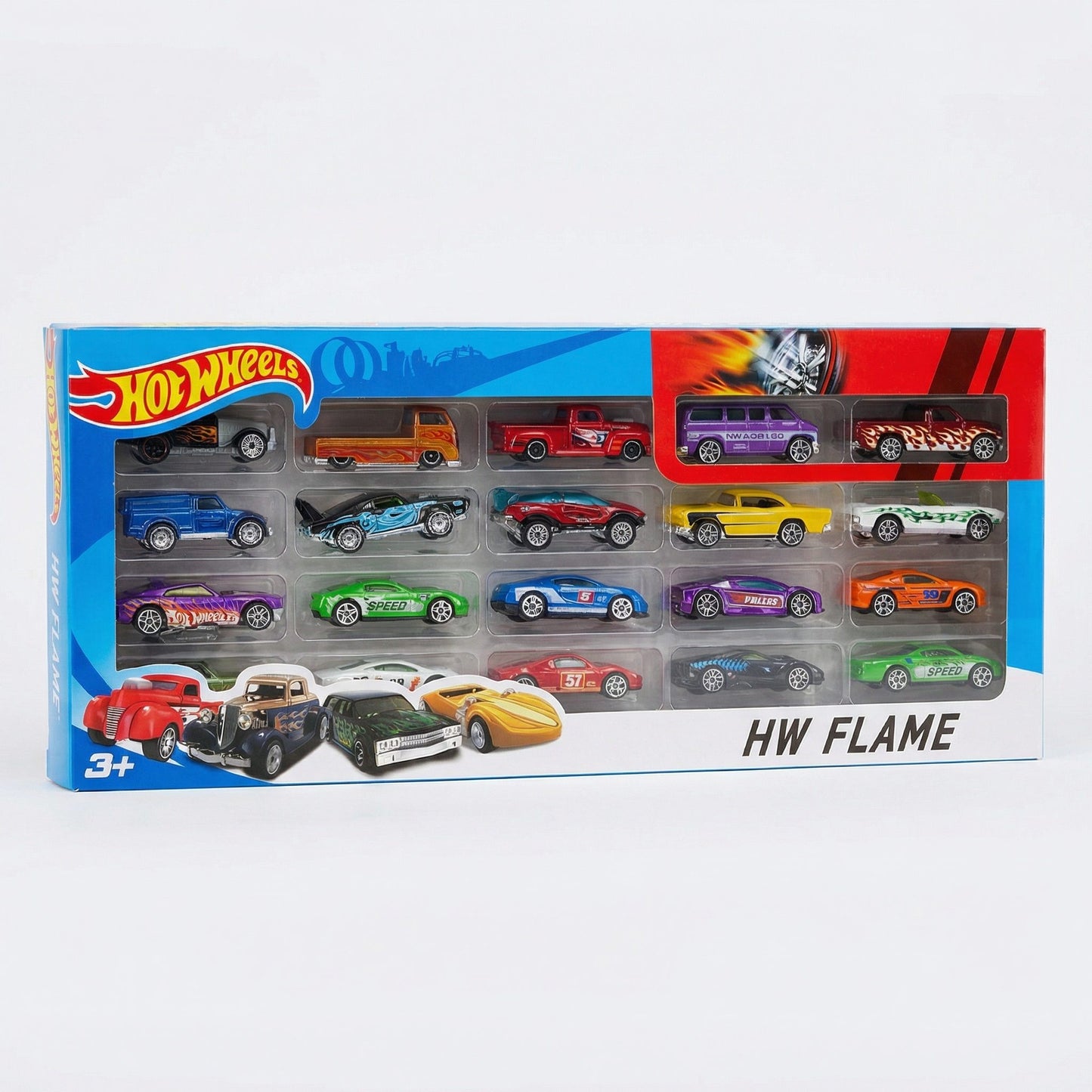 Hot Wheels 20 Cars Bundle – Classic & Sports Mini Car Collection