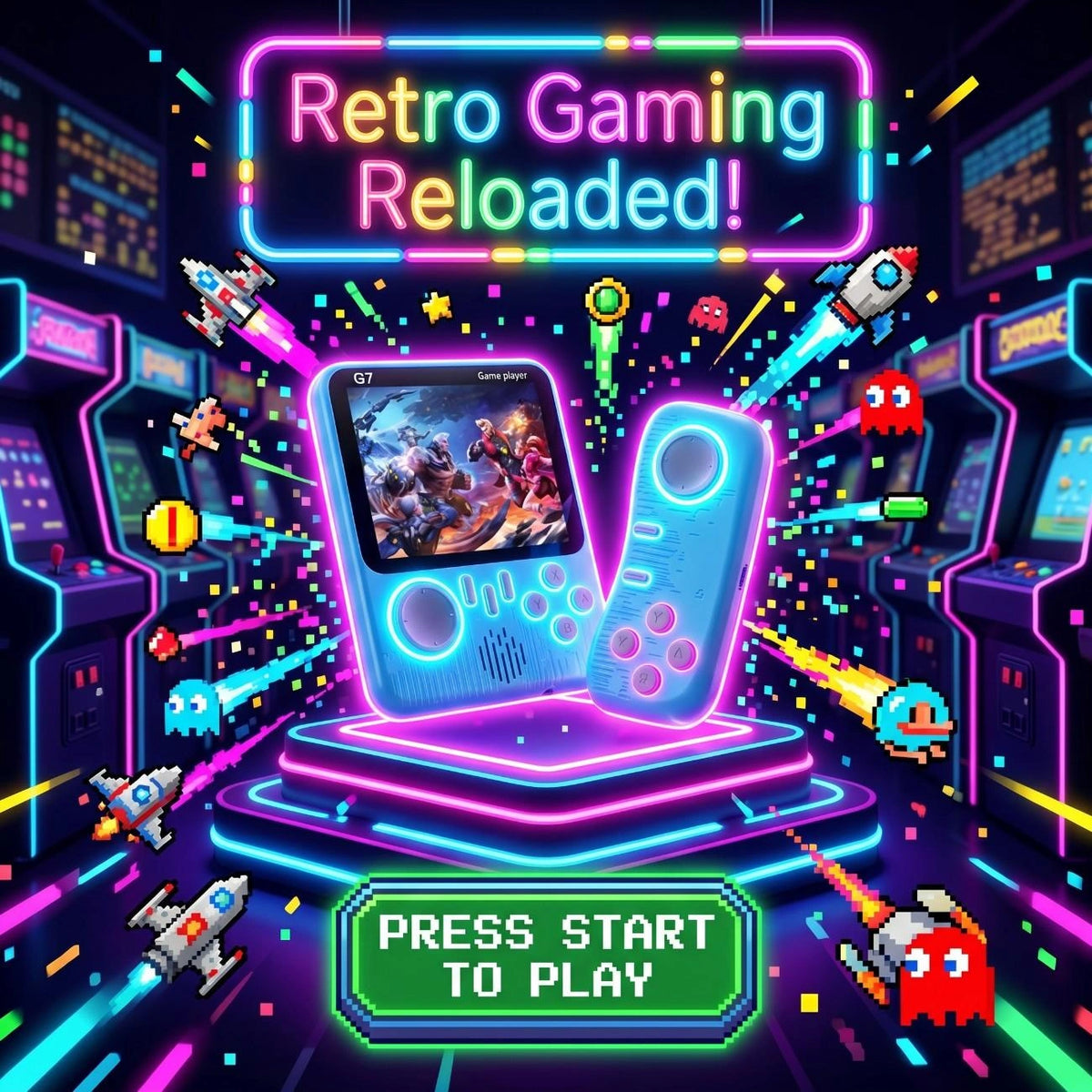 G7 Handheld Video Console Game With Controller - 666 Games