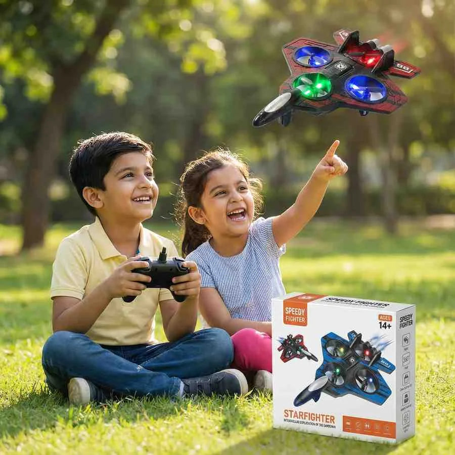 Speedy Fighter Drone - 2.4G Stunt & Hover Quadcopter for Kids