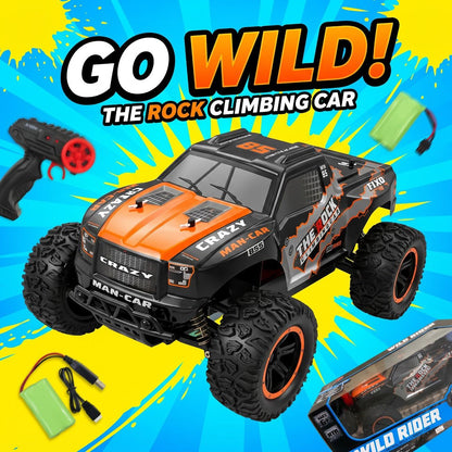 Wild Rider 2.4GHz Remote Control Rock Climbing Car – Rechargeable Off-Road RC Crawler