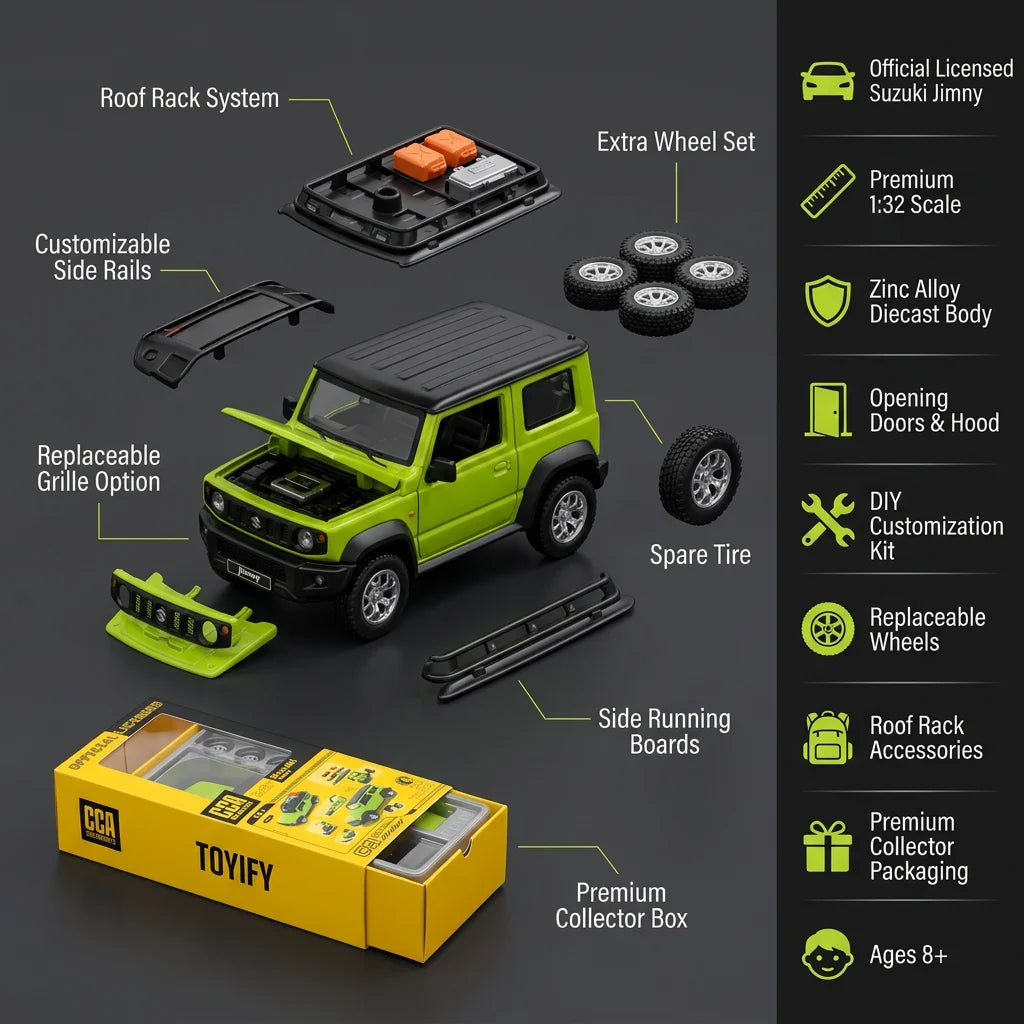 1:32 Suzuki Jimny Alloy Diecast Model Car | Official Licensed