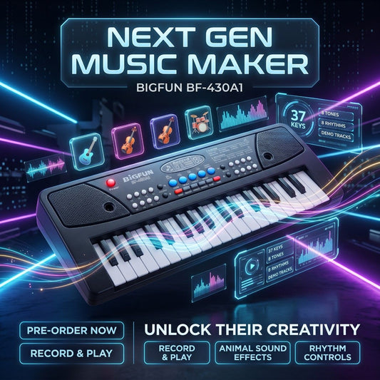 Kids Piano Keyboard 37 Keys with Microphone | Electronic Musical Toy for Children