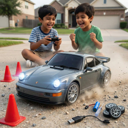 Porsche 911 1:24 Scale High-Speed 4WD RC Drift Car 20KMH