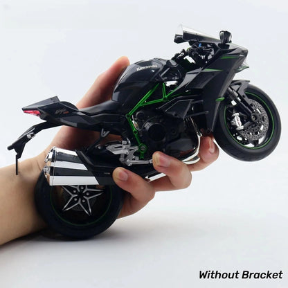 1/9 KAWASAKI H2R Ninja Motorcycle - Diecast Metal Large Size Model Racing Sound & Light Collection Gift Boy Children