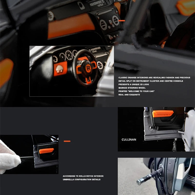 1/20 Rolls Royce SUV Cullinan Alloy Luxy Car Model Diecast Metal Toy Vehicles Car Model Sound and Light Children Gift