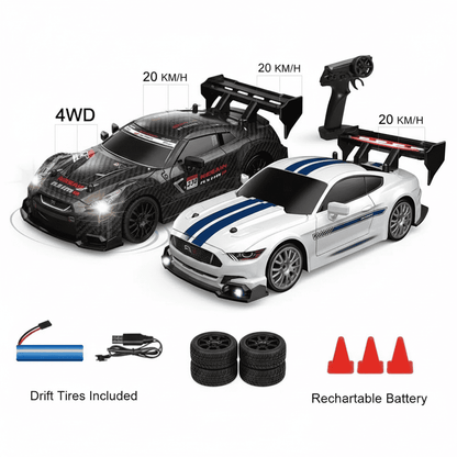 1.24 Scale High-Speed 4WD RC Drift Car 20KMH