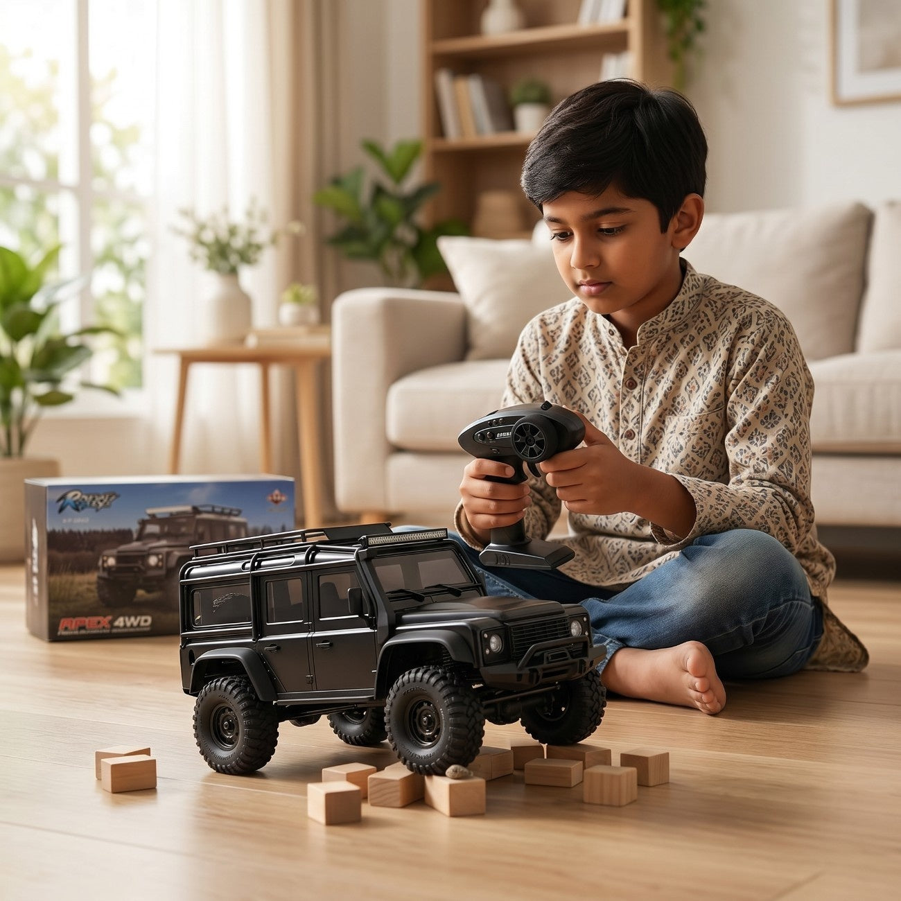 1/16 Scale RC 4WD Trail Truck RTR with 2.4GHz Remote – IPX4 Waterproof