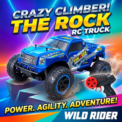 Wild Rider 2.4GHz Remote Control Rock Climbing Car – Rechargeable Off-Road RC Crawler