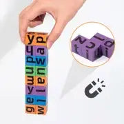4 Players Children Magnetic Spelling Word Cube