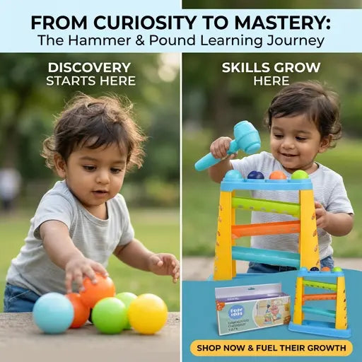 Knock Ball Hammer Toy | Hand-Eye Coordination Activity Toy