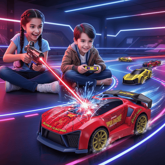 Toy Infrared Laser Gun & Remote Control Car | Car Shooting Game