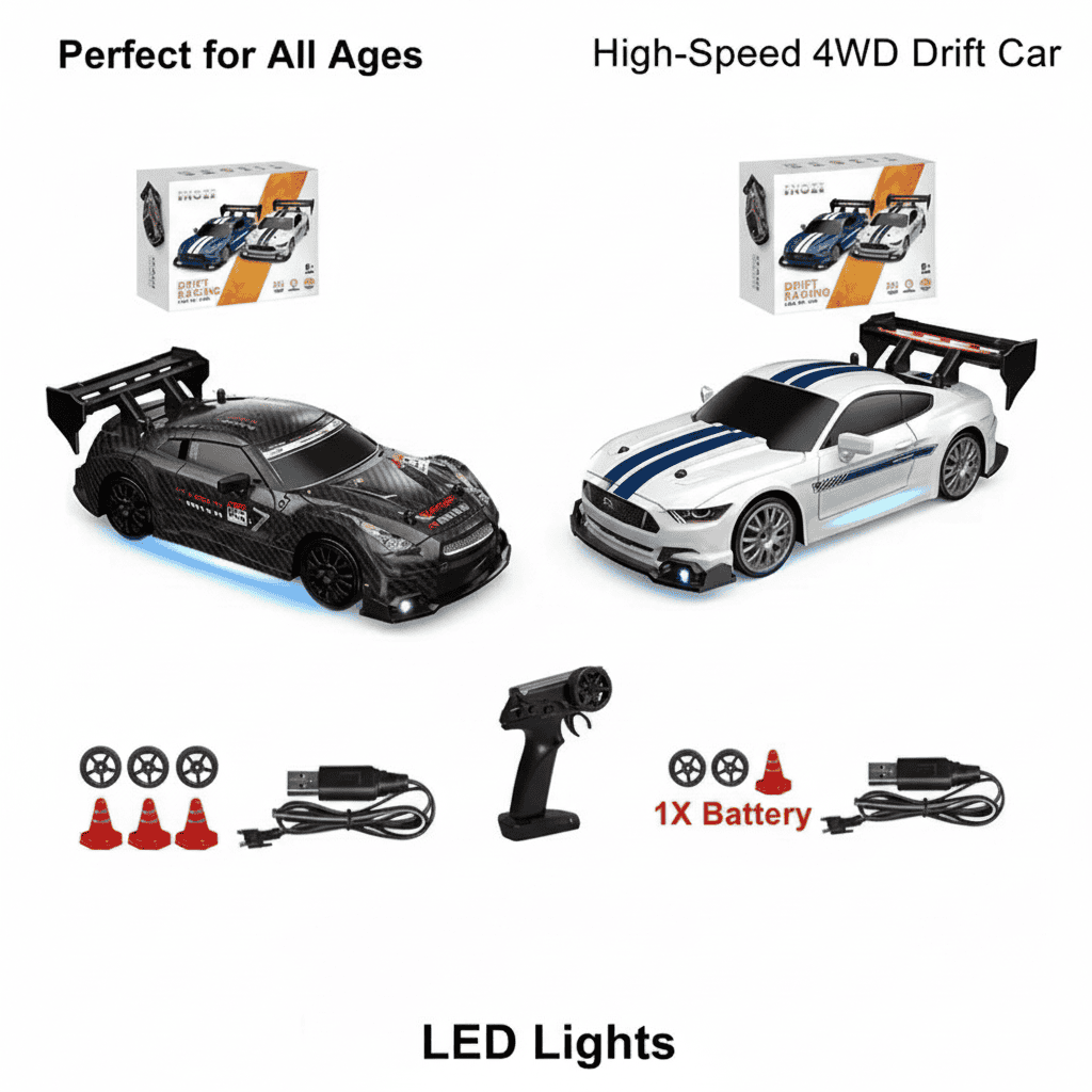 1.24 Scale High-Speed 4WD RC Drift Car 20KMH