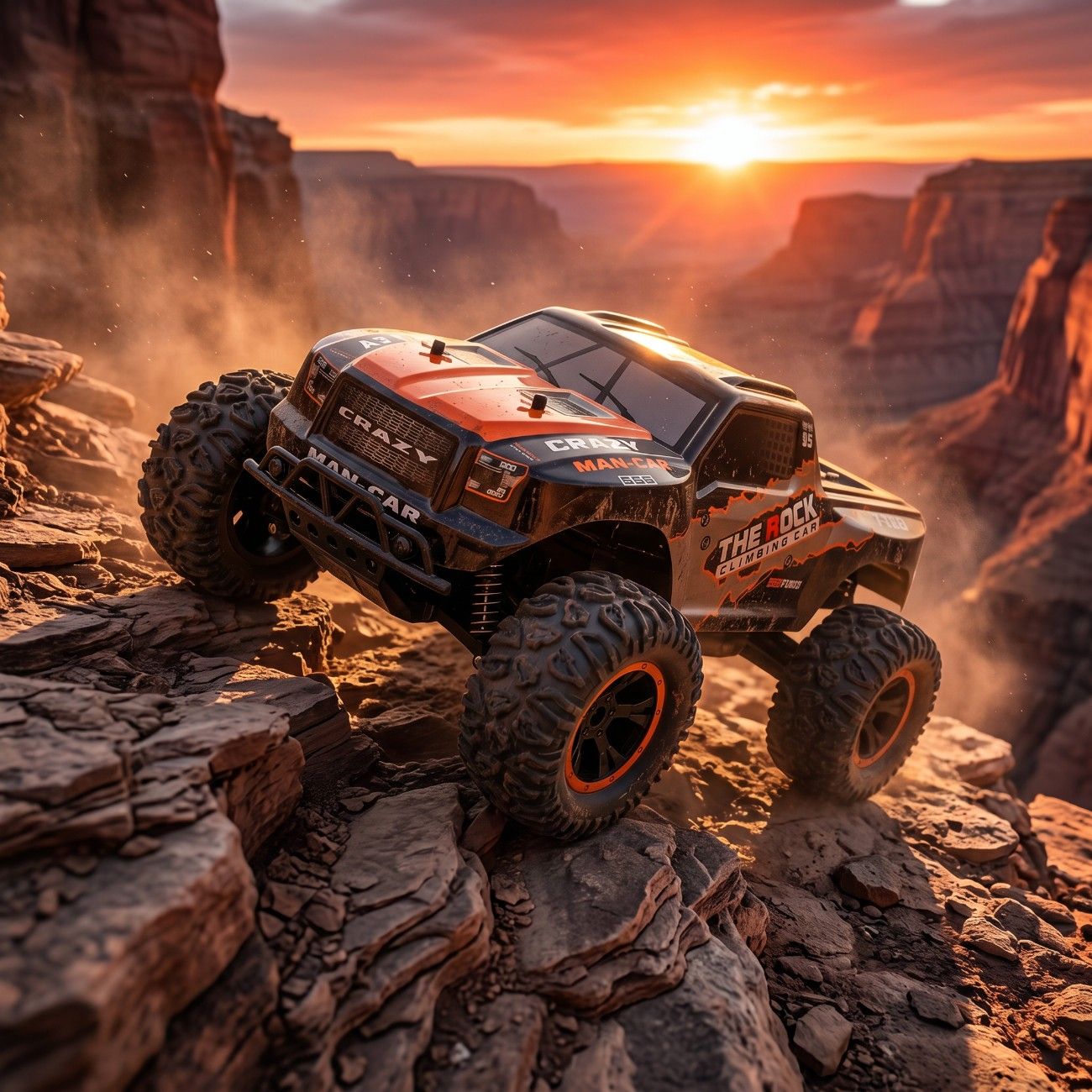 Wild Rider 2.4GHz Remote Control Rock Climbing Car – Rechargeable Off-Road RC Crawler